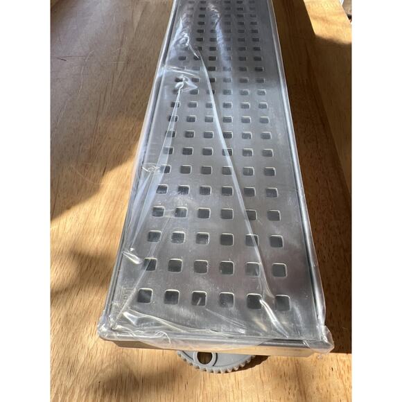 Designline 28 in. Stainless Steel Shower Linear Drain Square Grate - Picture 8 of 8